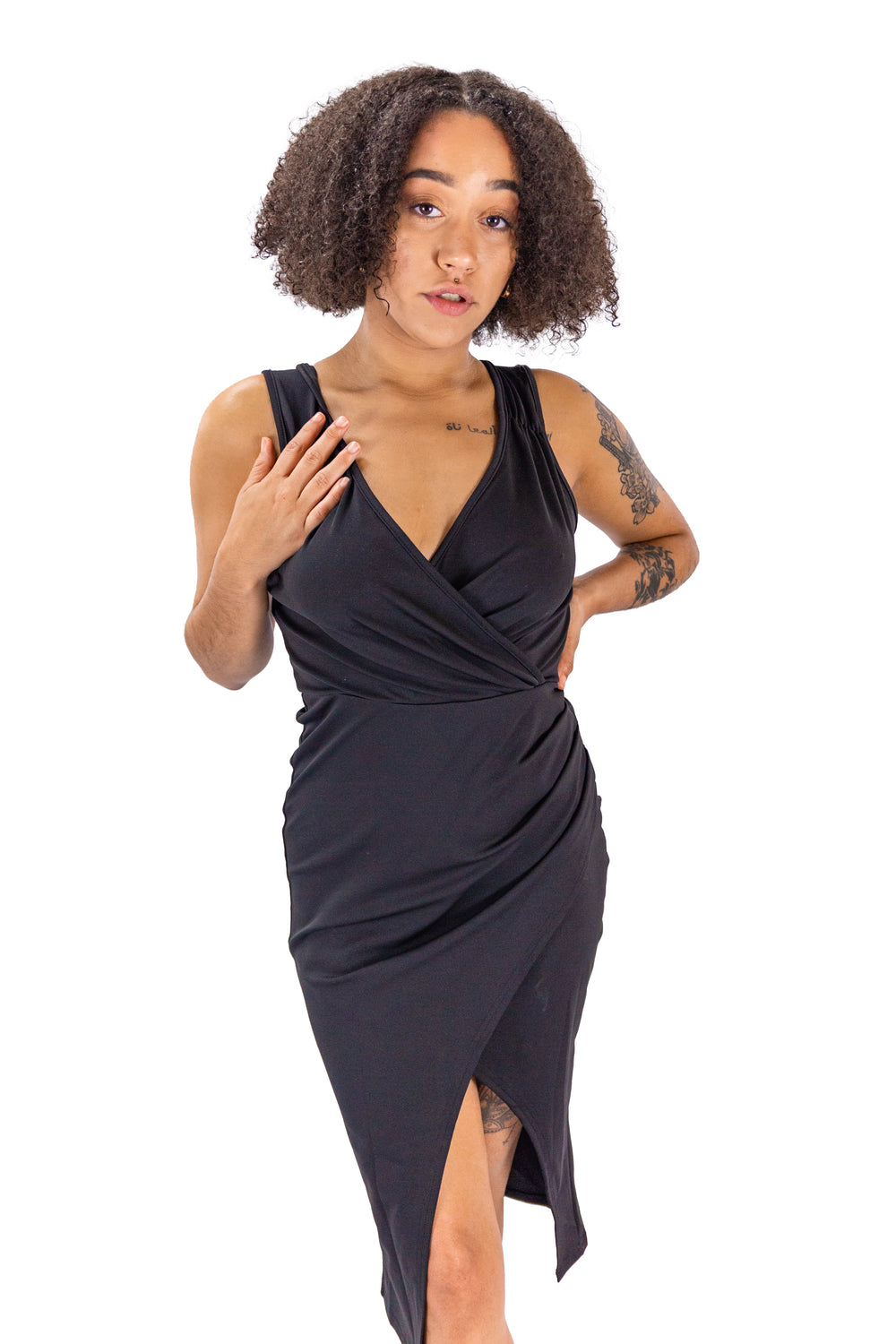 Slim-fit Sleek Affair Casual Black Dress