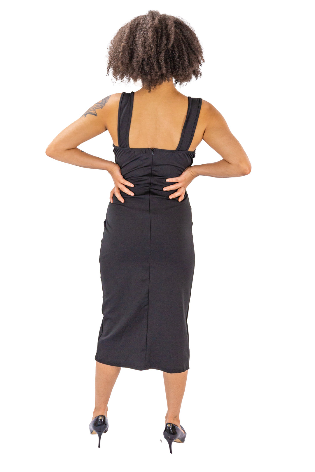 Slim-fit Sleek Affair Casual Black Dress