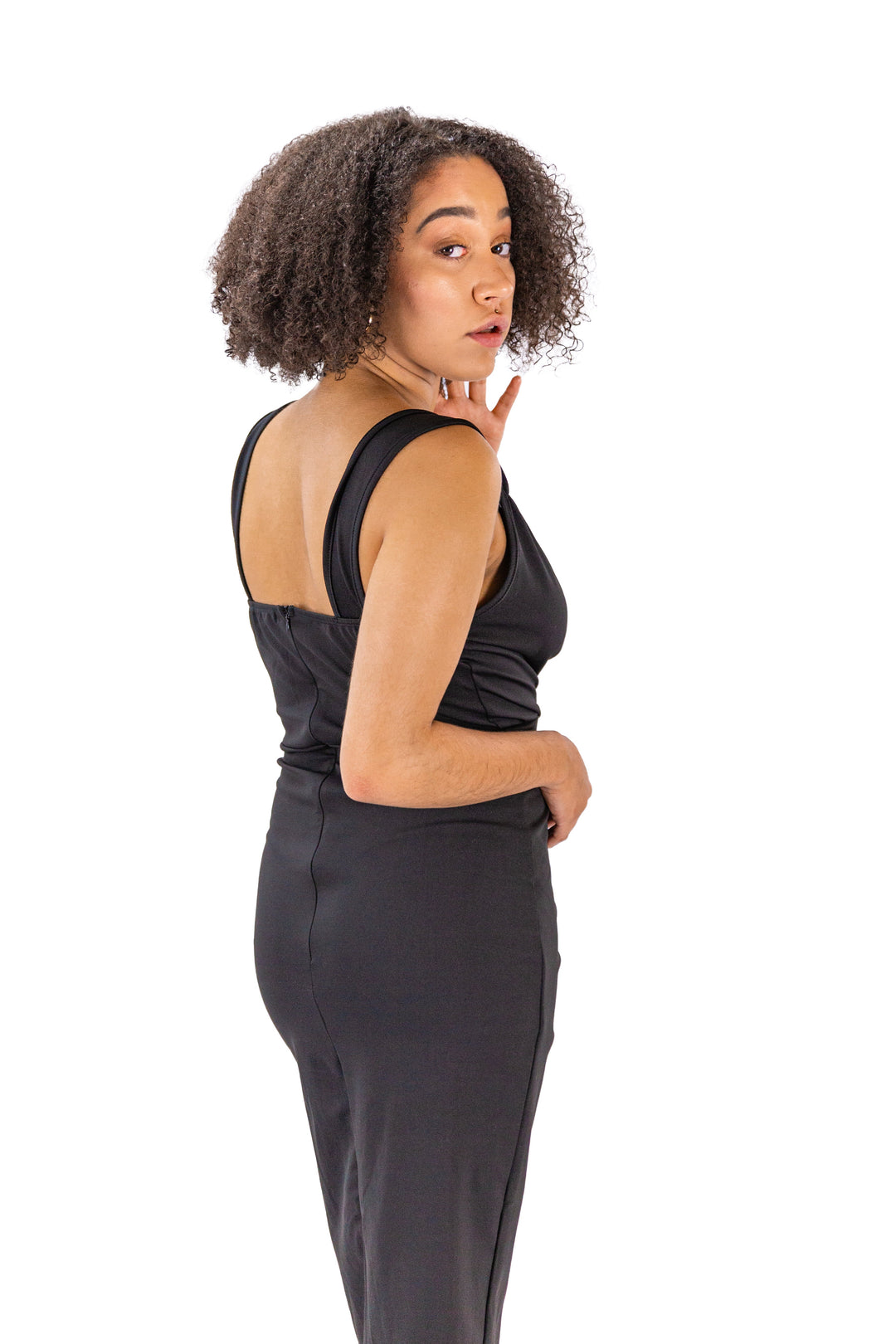 Slim-fit Sleek Affair Casual Black Dress