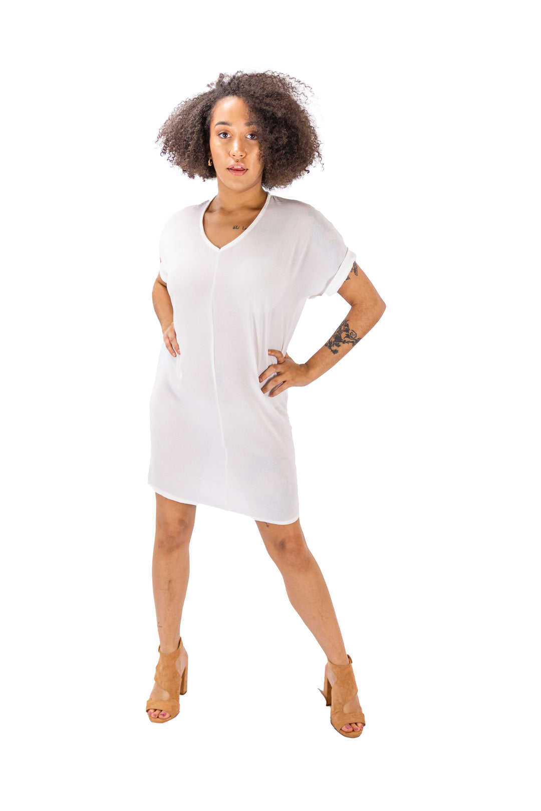 Lattest Style Pure White Shift Dress for Women