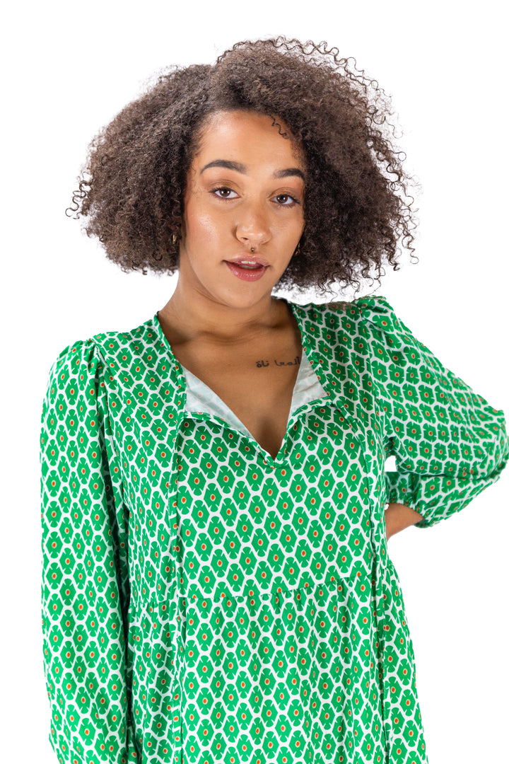 Emerald Enchantment Green Midi Dress