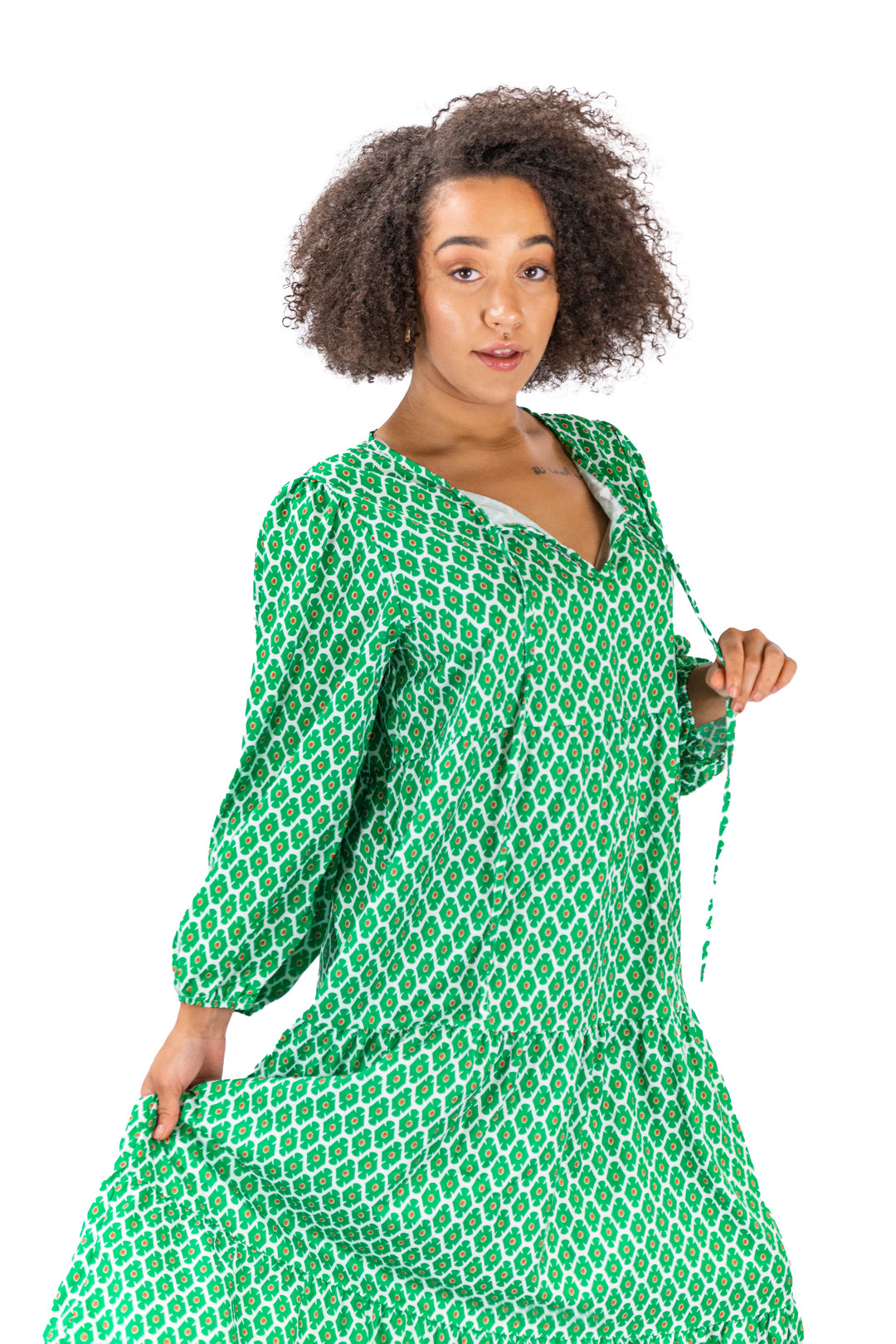 Emerald Enchantment Green Midi Dress