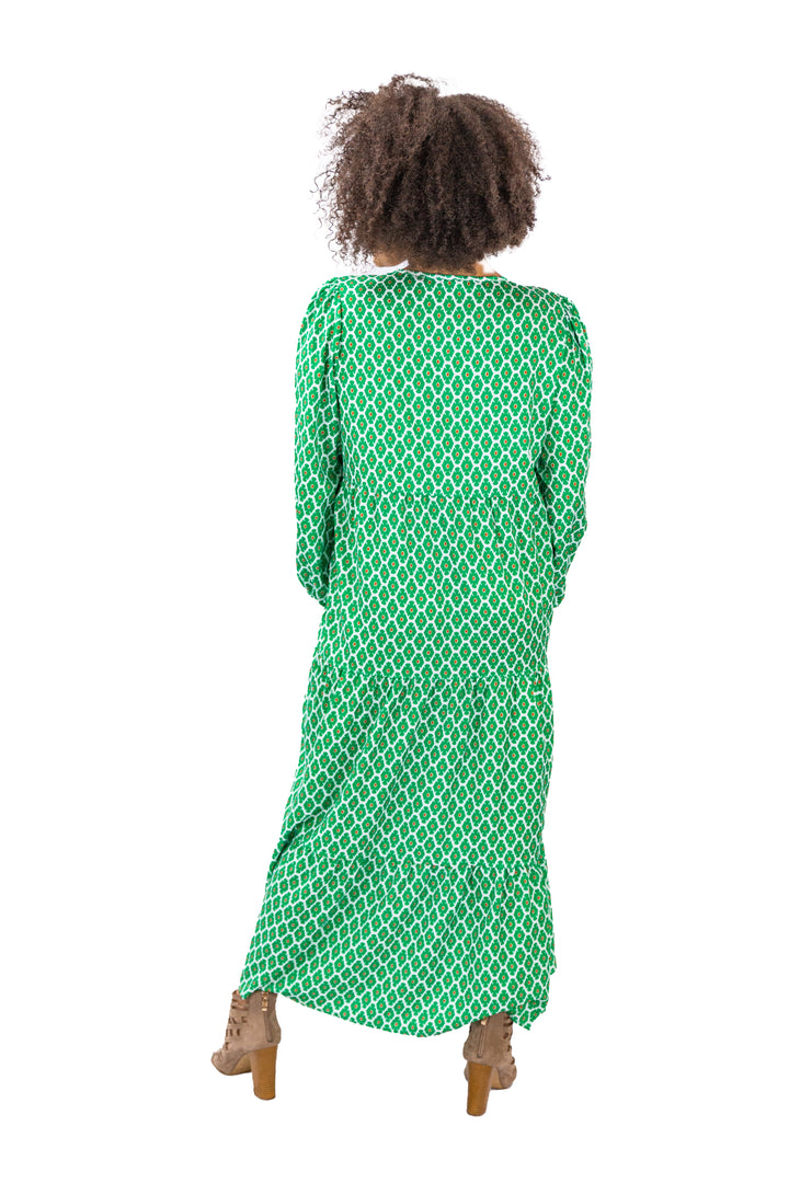 Emerald Enchantment Green Midi Dress