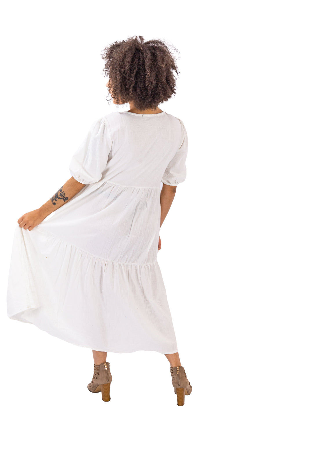 Elegant Simplicity White Midi Dress