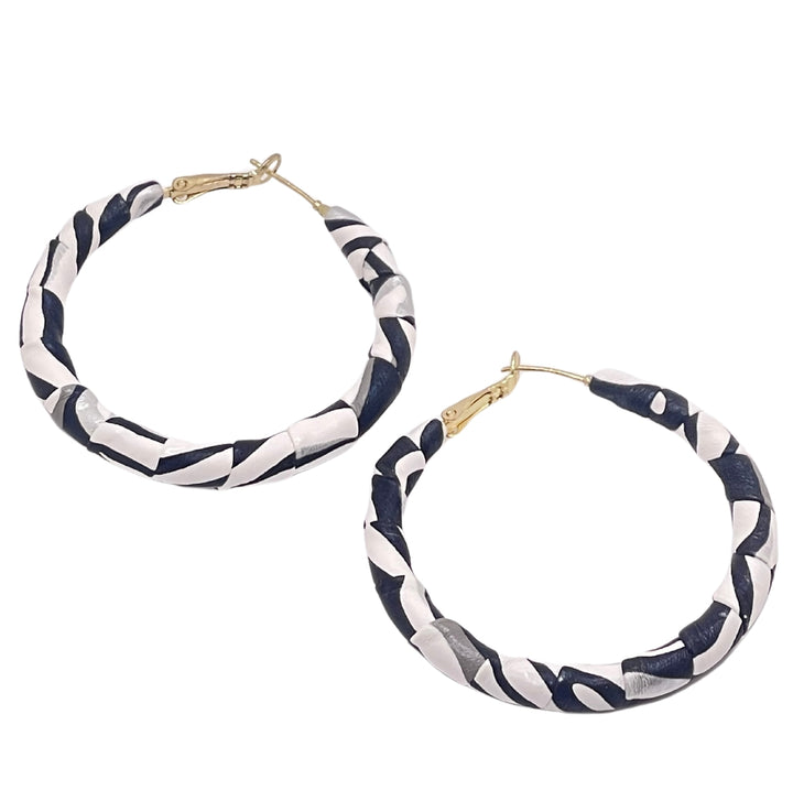 Classic Silver Tone Round Hoop Earrings