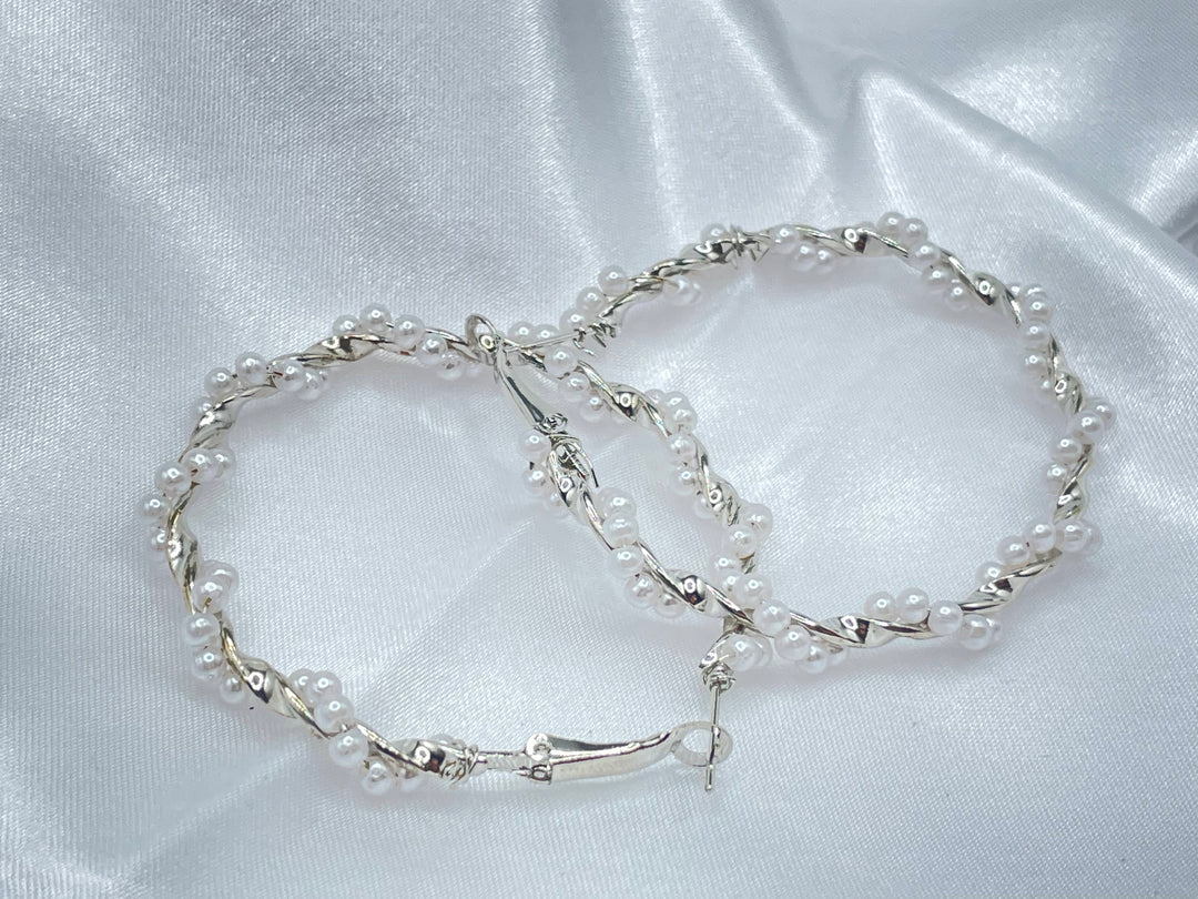 Classic Silver Tone Round Hoop Earrings